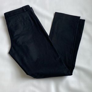 Banana Republic black cotton dress pants slim leg size 8 light wear GUC
